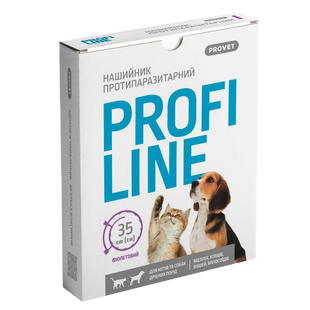 Нашийник для котів та собак PROVET Profiline 35 см - фіолетовий - masterzoo.ua