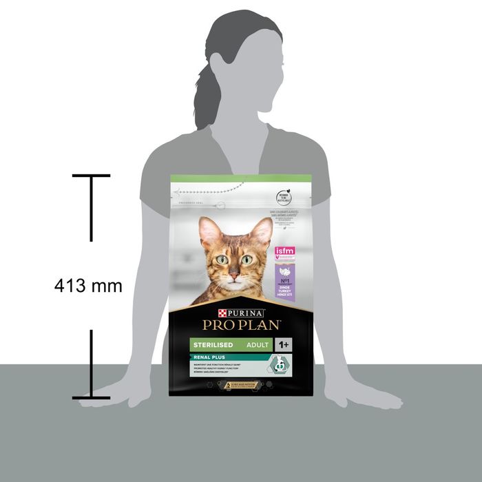 Сухий для стерилізованих котів ProPlan Sterilised Adult 1+ Renal Plus 3 кг - індичка - masterzoo.ua