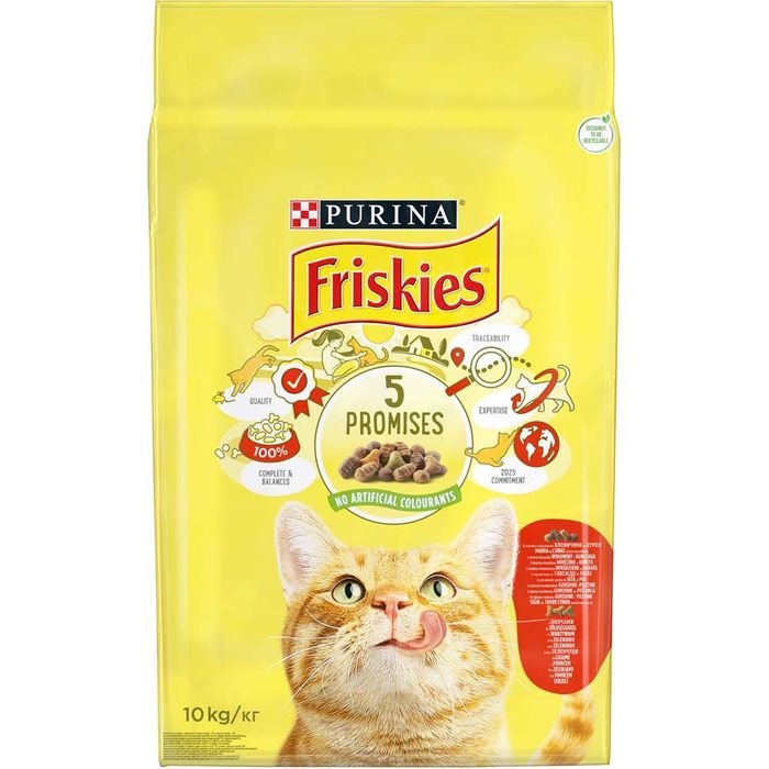 Сухий корм для котів Friskies 10 кг - курка та яловичина - masterzoo.ua