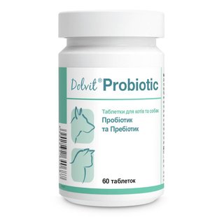 Таблетки для собак та котів Dolfos Dolvit Probiotic 60 шт - cts - masterzoo.ua