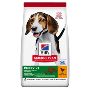 Сухий корм для цуценят Hill’s Science Plan Puppy Medium Breed 2,5 кг - курка - masterzoo.ua