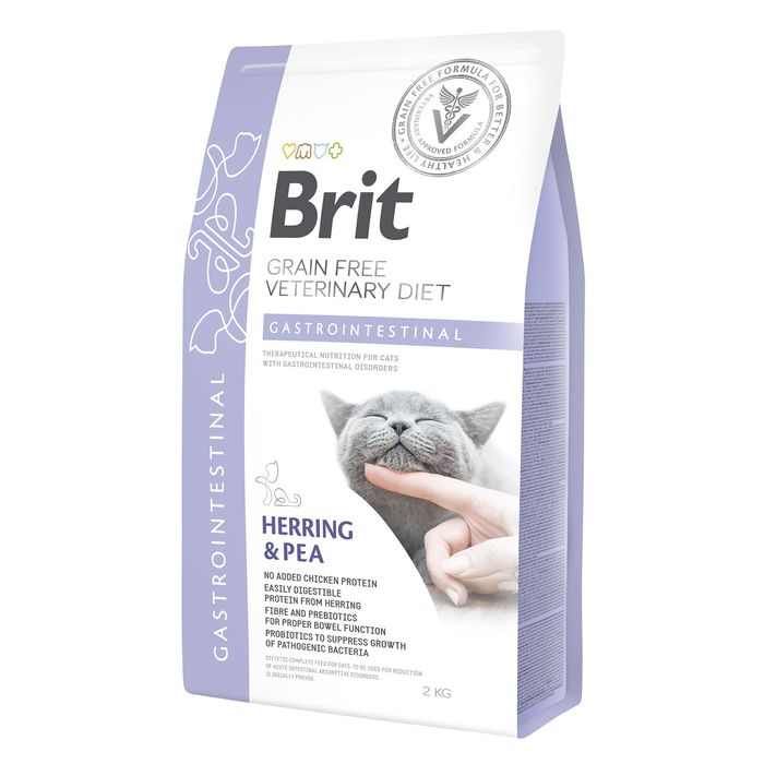 Сухий корм для котів Brit GF Veterinary Diet Gastrointestinal 2 кг - оселедець та горох - masterzoo.ua