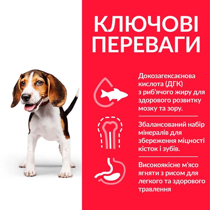 Сухий корм для цуценят Hill’s Science Plan Puppy Medium Breed 2,5 кг - курка - masterzoo.ua