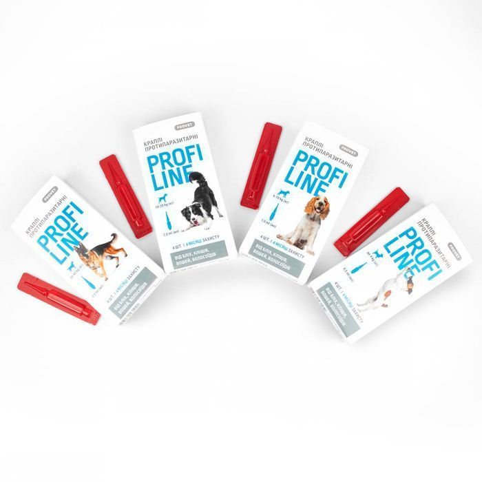 Краплі на холку для собак PROVET Profiline до 4 кг, 4 шт - masterzoo.ua