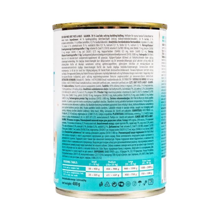 Brit Care Pate and Meat вологий корм для собак 400 г - лосось - masterzoo.ua