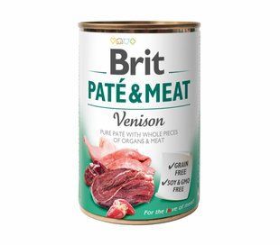 Brit Care Pate&Meat вологий корм для собак 400 г - оленина - masterzoo.ua