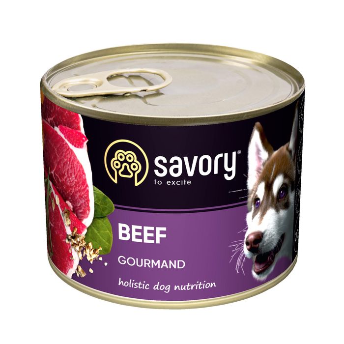 Вологий корм для дорослих собак Savory 200 г - яловичина - masterzoo.ua