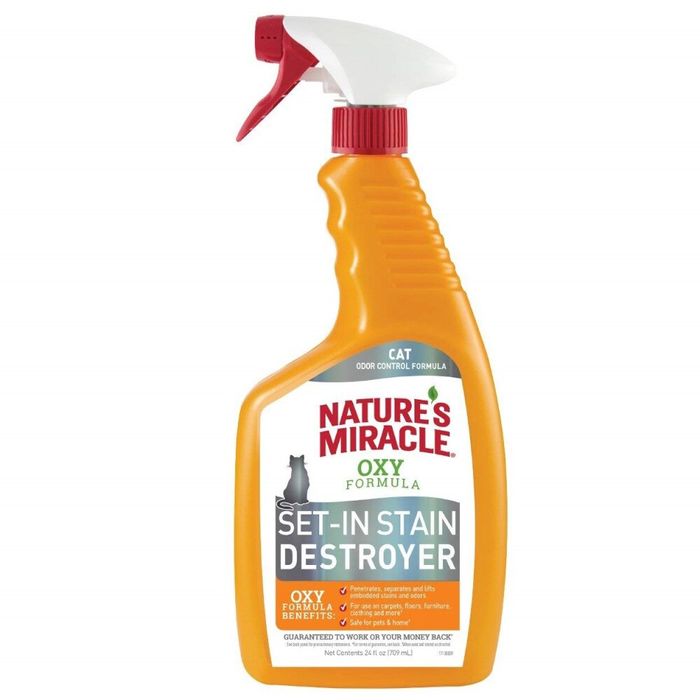 Спрей-знищувач Nature's Miracle «Set-In Stain Destroyer. Oxy Formula» для видалення плям і запахів від котів, з формулою активного кисню 709 мл - masterzoo.ua