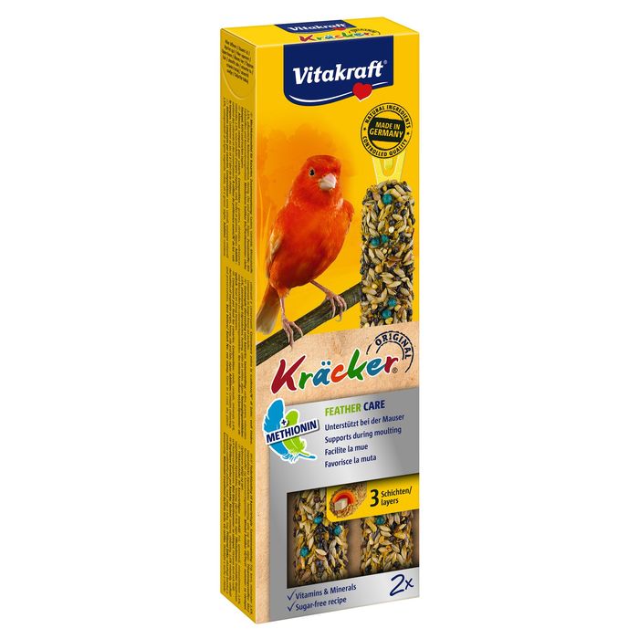 Ласощі для канарок Vitakraft «Kracker Original Feather Care» 60 г / 2 шт. (під час линьки) - masterzoo.ua