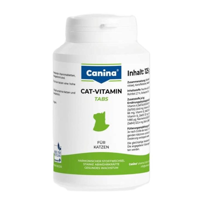 Вітаміни для котів Canina Cat-Vitamin 250 таблеток 125 г - masterzoo.ua