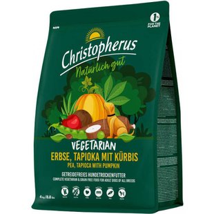 Сухий корм для собак Christopherus Adult Vegetarian 4 кг - горох, тапіока, гарбуз - masterzoo.ua