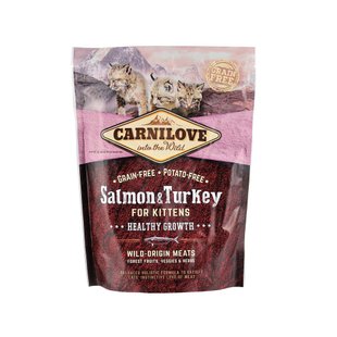 Сухий корм для кошенят Carnilove Cat Salmon & Turkey Kitten 400 г - лосось та індичка - masterzoo.ua