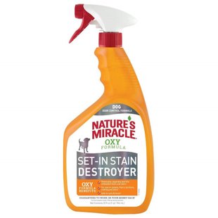 Спрей-знищувач Nature's Miracle «Set-In Stain Destroyer. Oxy Formula» для видалення плям і запахів від собак, з формулою активного кисню 946 мл - masterzoo.ua