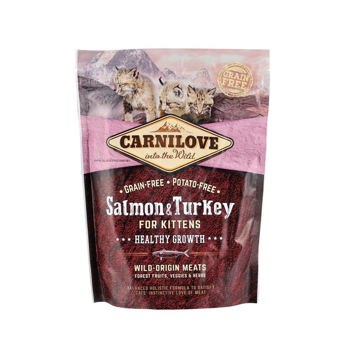 Сухий корм для кошенят Carnilove Cat Salmon & Turkey Kitten 400 г - лосось та індичка - masterzoo.ua