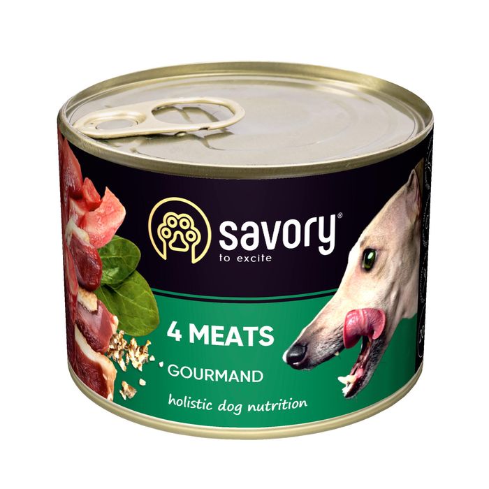 Вологий корм для дорослих собак Savory 200 г - м'ясне асорті - masterzoo.ua