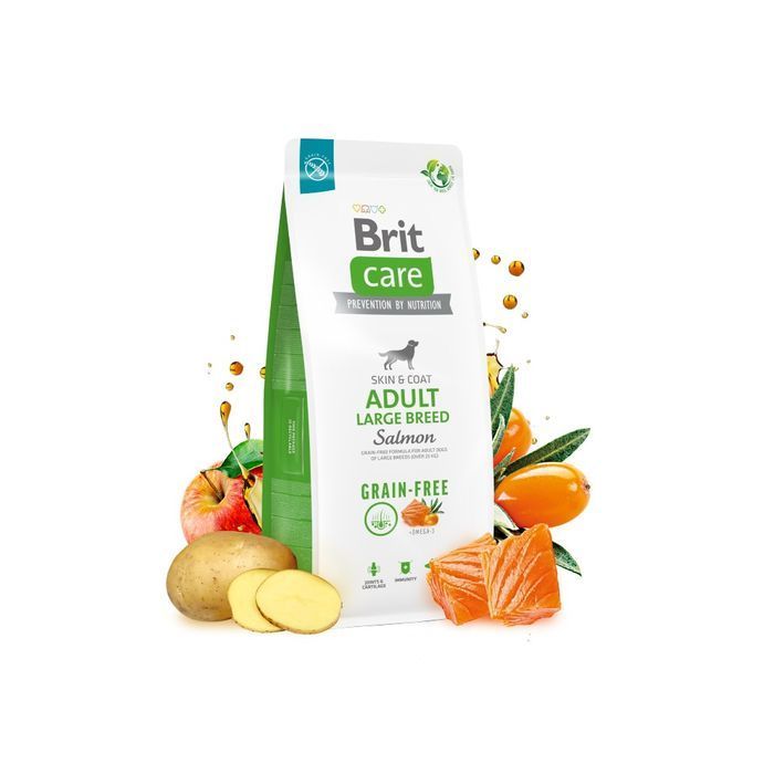 Brit Care Grain-free Adult Large Breed сухий корм для собак 12 кг - лосось - masterzoo.ua