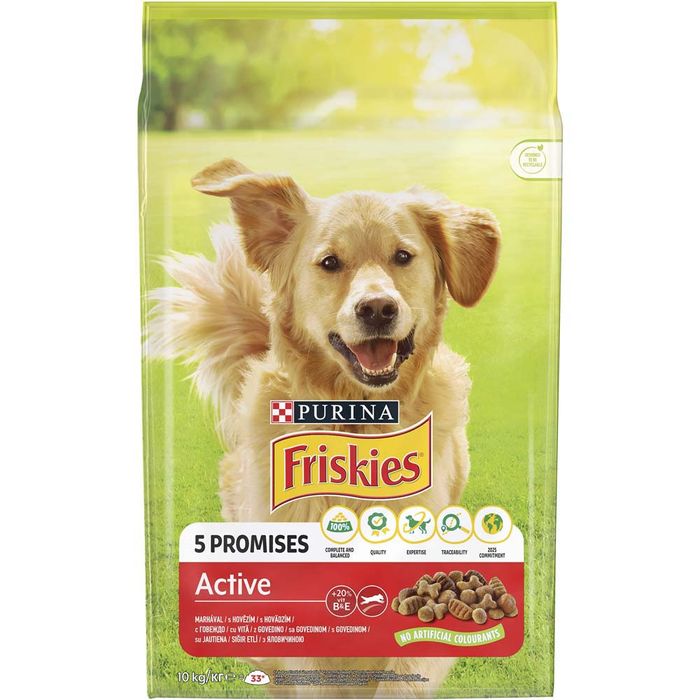 Сухий корм для дорослих собак Friskies Active 10 кг (яловичина) - masterzoo.ua