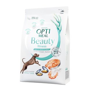 Cухий беззерновий корм для собак усіх порід Optimeal Beauty Fitness Healthy Weight & Joints 4 кг (морепродукти) - masterzoo.ua