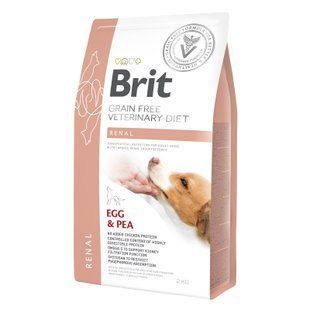 Сухий корм для собак Brit Grain Free Veterinary Diet Renal 2 кг - яйце - masterzoo.ua