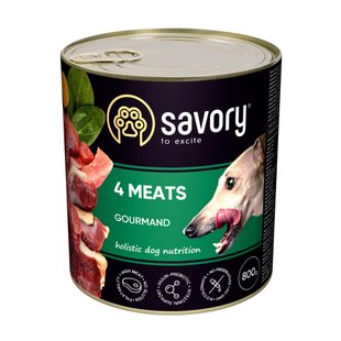 Вологий корм для дорослих собак Savory 800 г - м'ясне асорті - masterzoo.ua