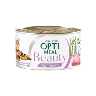 Вологий корм для котів Optimeal Beauty Harmony 70 г (тунець) - masterzoo.ua