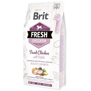 Сухий корм для цуценят Brit Fresh Chicken with Potato Puppy Healthy Growth 2,5 кг (курка) - masterzoo.ua