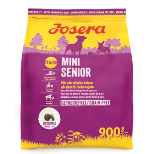 Сухий корм для собак Josera MiniSenior 900 г - лосось - masterzoo.ua