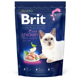 Сухий корм для котів Brit Premium by Nature Cat Adult Chicken 1,5 кг - курка - masterzoo.ua