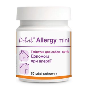 Таблетки для собак та котів Dolfos Dolvit Allergy mini 60 шт - cts - masterzoo.ua