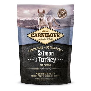 Сухий корм для цуценят всіх порід Carnilove Salmon & Turkey Puppy 1,5 кг (лосось та індичка) - masterzoo.ua