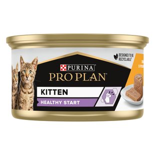 Вологий корм для кошенят Pro Plan Kitten Healthy Start Chicken 85 г (курка) - masterzoo.ua