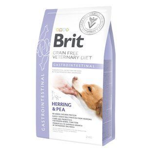 Сухий корм для собак Brit GF Veterinary Diet Gastrointestinal 2 кг - оселедець та горох - masterzoo.ua