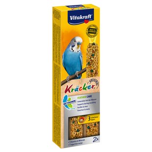 Ласощі для хвилястих папуг Vitakraft «Kracker Original Feather Care» 60 г / 2 шт. (під час линьки) - masterzoo.ua