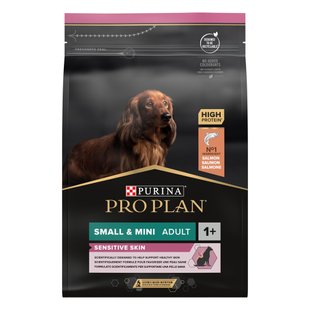 Сухий корм для собак Purina Pro Plan Small & Mini Sensitive 3 кг - лосось - masterzoo.ua