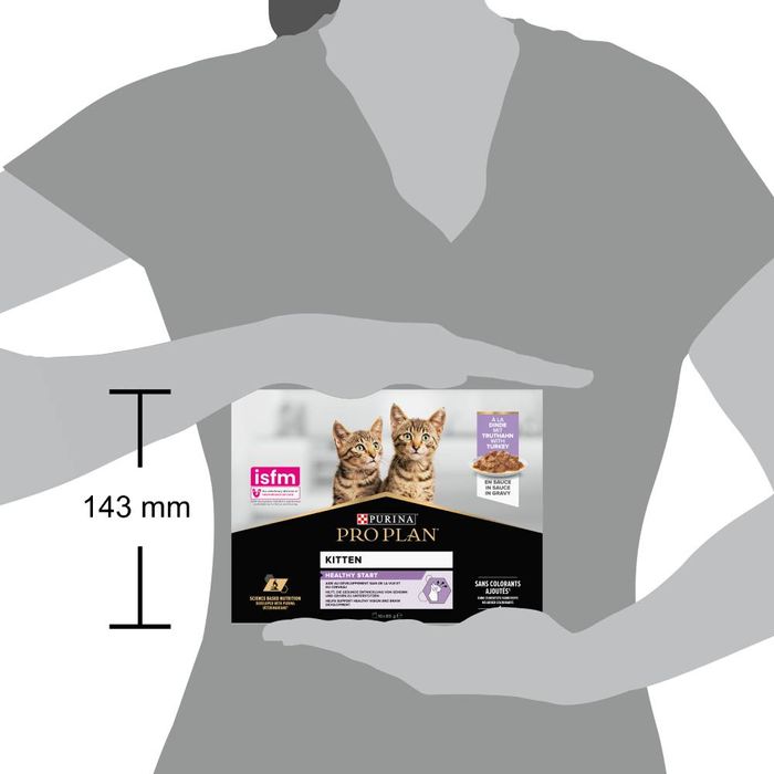 Вологий корм для кошенят Pro Plan Kitten Healthy Start 10 pouch х 85 г - індичка - masterzoo.ua