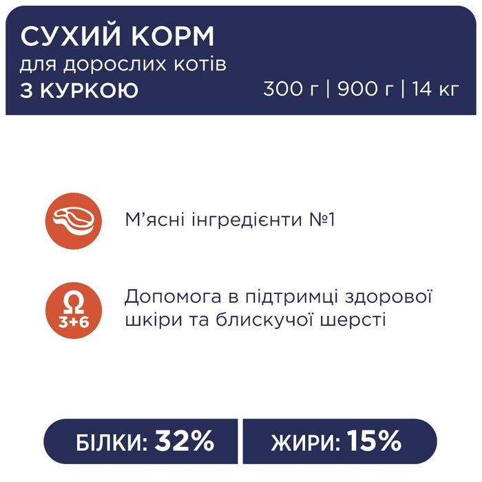 Сухий корм для котів Club 4 Paws Premium 300 г - курка - masterzoo.ua