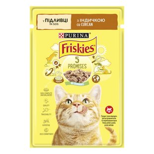 Вологий корм пауч для котів Friskies pouch, 85г (індичка) - masterzoo.ua