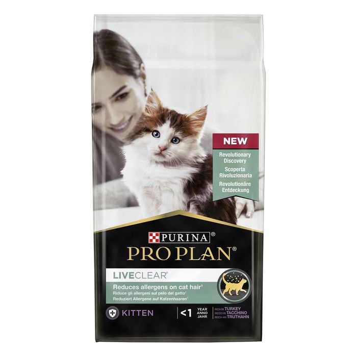 Сухий корм для кошенят ProPlan LiveClear Kitten 1,4 кг - індичка - masterzoo.ua