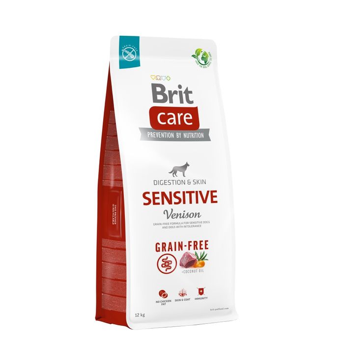 Сухий корм для собак з чутливим травленням Brit Care Dog Grain-free Sensitive беззерновий | (оленина) 12 кг - masterzoo.ua