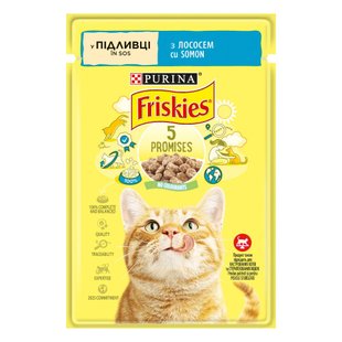 Вологий корм пауч для котів Friskies pouch, 85г (лосось) - masterzoo.ua