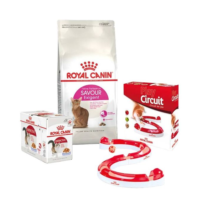 Набір сухого і вологого корму для котів Royal Canin Exigent Savour 2 кг + 12 шт х 85 г pouch + лабіринт у подарунок - masterzoo.ua