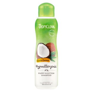 Шампунь для кошенят та цуценят TropiClean «Gentle Coconut» (Кокос) 355 мл (для догляду за шкірою) - dgs - masterzoo.ua