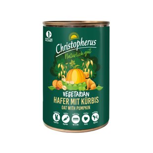 Вологий корм для собак Christopherus Adult Vegetarian 400 г - овес та гарбуз - masterzoo.ua