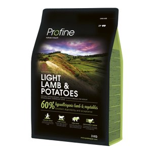 Сухий корм для собак із зайвою вагою Profine Light Lamb 3 кг (ягня) - masterzoo.ua