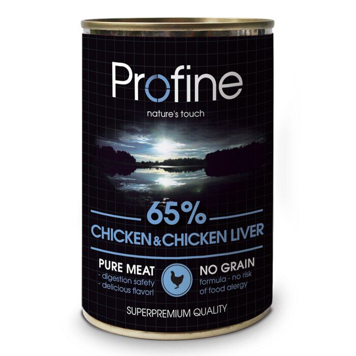 Вологий корм для собак Profine Chicken and Liver 400 г (курка та печінка) - masterzoo.ua