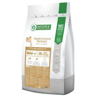 Сухий корм для собак Nature's Protection Weight Control Sterilised Adult All Breeds 12 кг - домашня птиця - masterzoo.ua