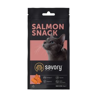 Ласощі для котів Savory Snack Salmon 60 г - подушечки з лососем - masterzoo.ua