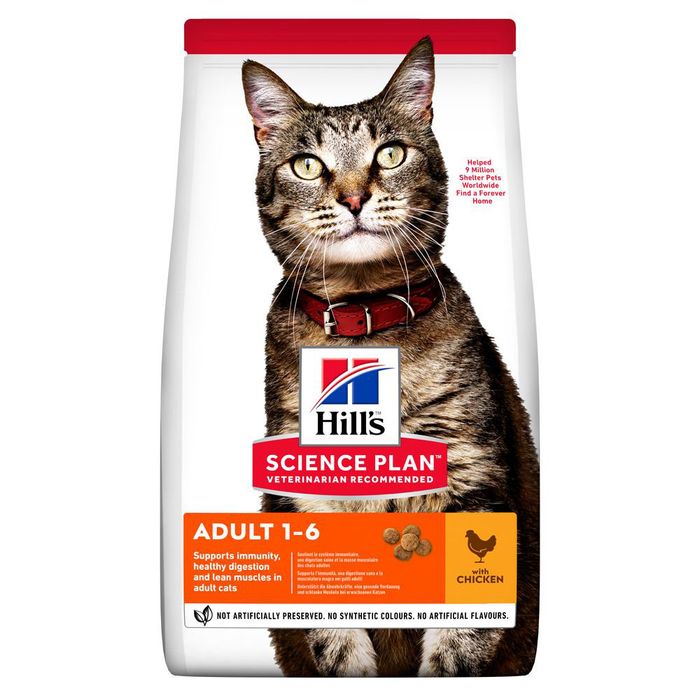 Сухий корм для котів Hill's Science Plan Adult 1-6 3 кг - курка - masterzoo.ua